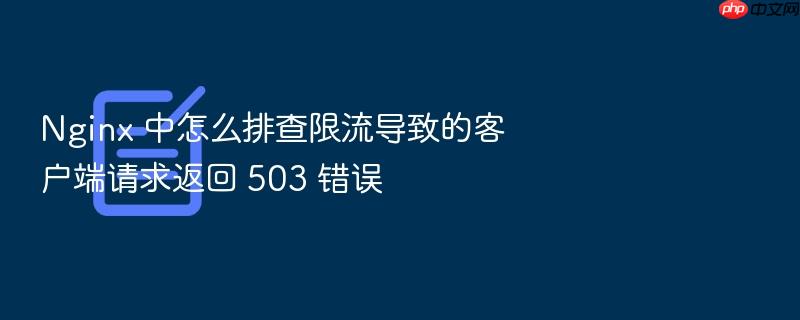 nginx 中怎么排查限流导致的客户端请求返回 503 错误
