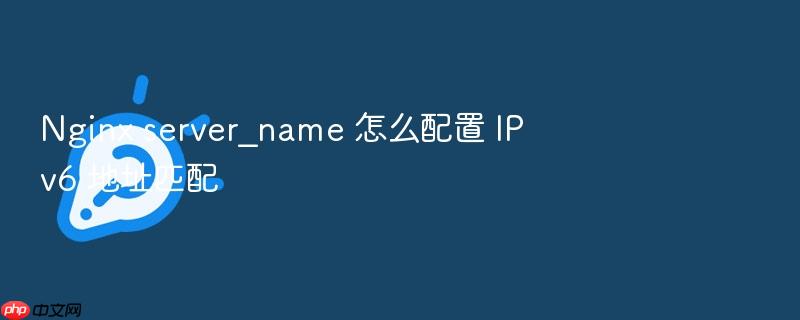 nginx server_name 怎么配置 ipv6 地址匹配