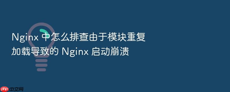 nginx 中怎么排查由于模块重复加载导致的 nginx 启动崩溃