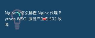 nginx 中怎么排查 nginx 代理 python wsgi 服务产生的 502 故障