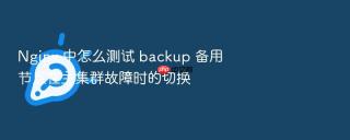 Nginx 中怎么测试 backup 备用节点在主集群故障时的切换