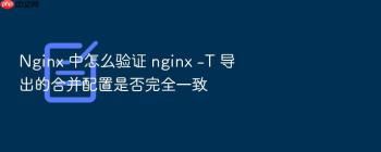 Nginx 中怎么验证 nginx -T 导出的合并配置是否完全一致