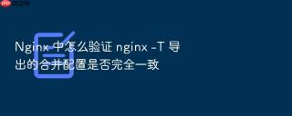 Nginx 中怎么验证 nginx -T 导出的合并配置是否完全一致