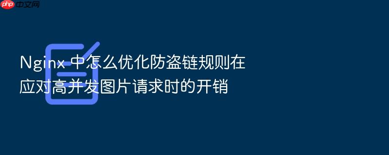nginx 中怎么优化防盗链规则在应对高并发图片请求时的开销