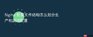 nginx 配置文件结构怎么划分生产和测试配置