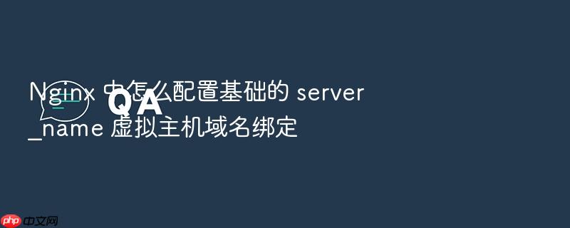 nginx 中怎么配置基础的 server_name 虚拟主机域名绑定
