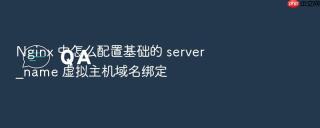 Nginx 中怎么配置基础的 server_name 虚拟主机域名绑定