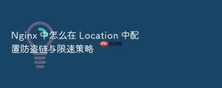 Nginx 中怎么在 Location 中配置防盗链与限速策略