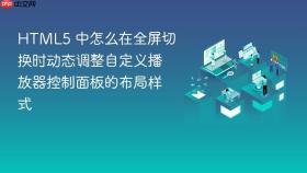 html5 中怎么在全屏切换时动态调整自定义播放器控制面板的布局样式
