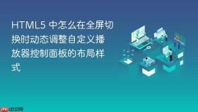 HTML5 中怎么在全屏切换时动态调整自定义播放器控制面板的布局样式