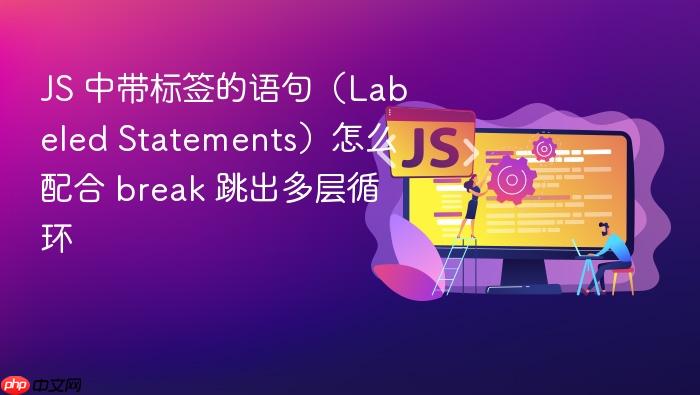 js 中带标签的语句(labeled statements)怎么配合 break 跳出多层循环
