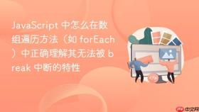 JavaScript 中怎么在数组遍历方法（如 forEach）中正确理解其无法被 break 中断的特性
