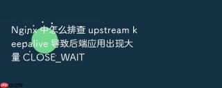 nginx 中怎么排查 upstream keepalive 导致后端应用出现大量 close_wait