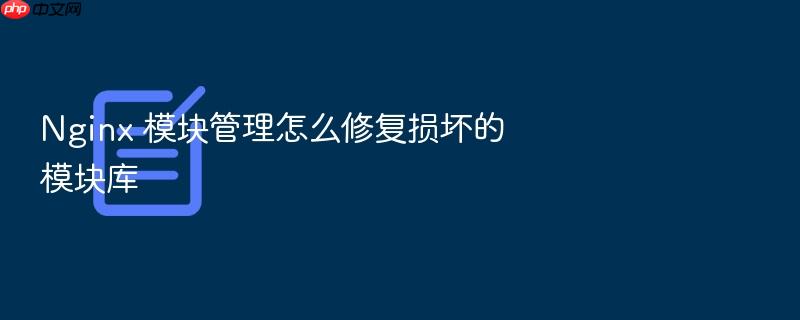 nginx 模块管理怎么修复损坏的模块库