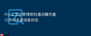 pinia 怎么管理即时通讯聊天窗口中的未读消息状态