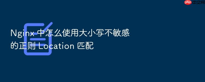 nginx 中怎么使用大小写不敏感的正则 location 匹配