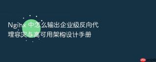 nginx 中怎么输出企业级反向代理容灾与高可用架构设计手册