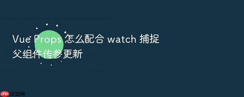 vue props 怎么配合 watch 捕捉父组件传参更新