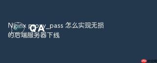nginx proxy_pass 怎么实现无损的后端服务器下线