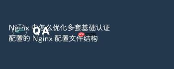 Nginx 中怎么优化多套基础认证配置的 Nginx 配置文件结构