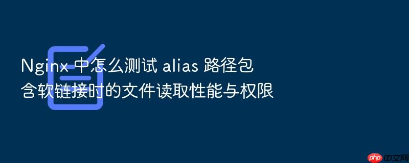 nginx 中怎么测试 alias 路径包含软链接时的文件读取性能与权限