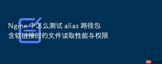 nginx 中怎么测试 alias 路径包含软链接时的文件读取性能与权限