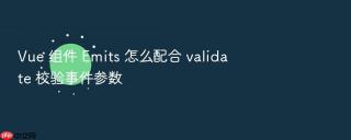 vue 组件 emits 怎么配合 validate 校验事件参数