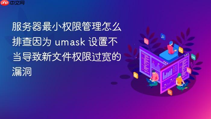 服务器最小权限管理怎么排查因为 umask 设置不当导致新文件权限过宽的漏洞