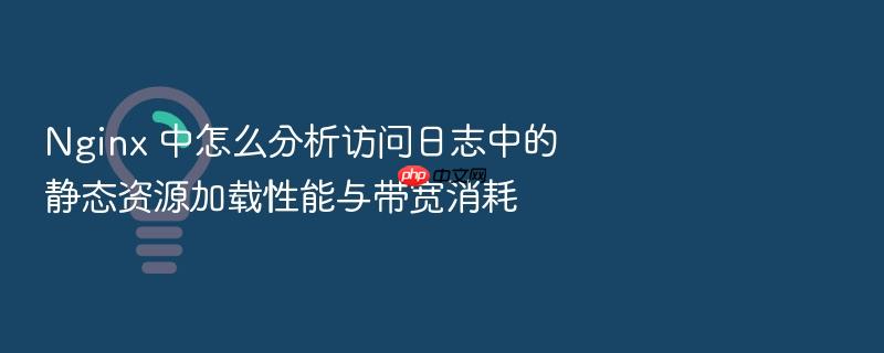 nginx 中怎么分析访问日志中的静态资源加载性能与带宽消耗