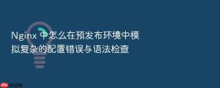 Nginx 中怎么在预发布环境中模拟复杂的配置错误与语法检查