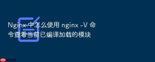Nginx 中怎么使用 nginx -V 命令查看当前已编译加载的模块