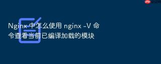 nginx 中怎么使用 nginx -v 命令查看当前已编译加载的模块