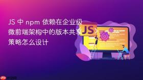 js 中 npm 依赖在企业级微前端架构中的版本共享策略怎么设计