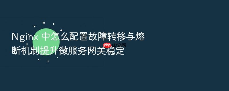 nginx 中怎么配置故障转移与熔断机制提升微服务网关稳定