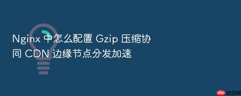 nginx 中怎么配置 gzip 压缩协同 cdn 边缘节点分发加速