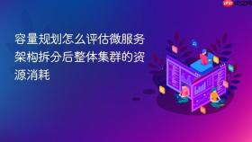容量规划怎么评估微服务架构拆分后整体集群的资源消耗