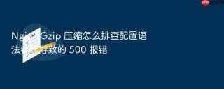 Nginx Gzip 压缩怎么排查配置语法错误导致的 500 报错