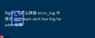 Nginx 中怎么排查 error_log 中提示 upstream sent too big header 故障