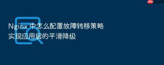 Nginx 中怎么配置故障转移策略实现应用层的平滑降级