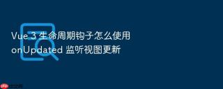 vue 3 生命周期钩子怎么使用 onupdated 监听视图更新