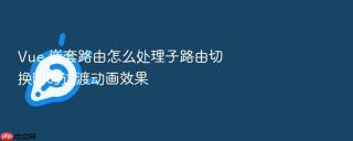 vue 嵌套路由怎么处理子路由切换时的过渡动画效果