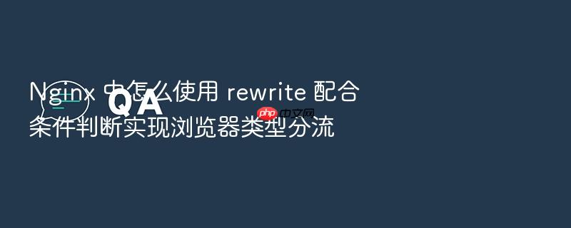 nginx 中怎么使用 rewrite 配合条件判断实现浏览器类型分流