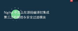 nginx 中怎么在源码编译时集成第三方的频控与安全过滤模块