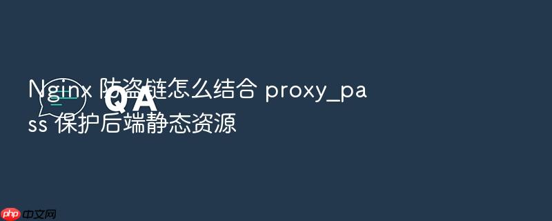nginx 防盗链怎么结合 proxy_pass 保护后端静态资源