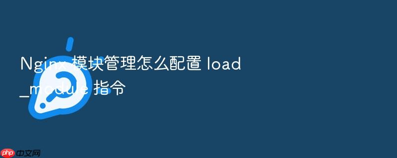nginx 模块管理怎么配置 load_module 指令