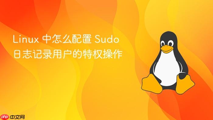 linux 中怎么配置 sudo 日志记录用户的特权操作