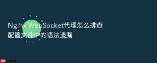 nginx websocket代理怎么排查配置文件中的语法遗漏