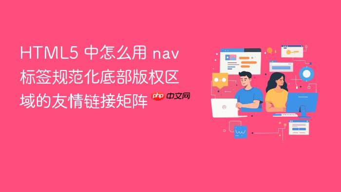 html5 中怎么用 nav 标签规范化底部版权区域的友情链接矩阵