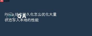 pinia 状态持久化怎么优化大量状态写入本地的性能