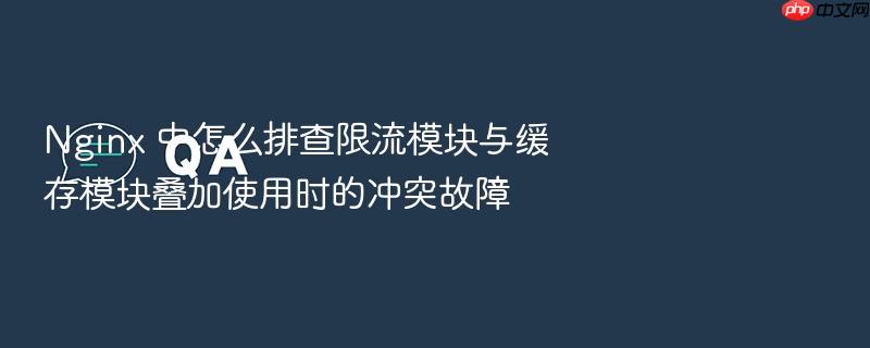 nginx 中怎么排查限流模块与缓存模块叠加使用时的冲突故障